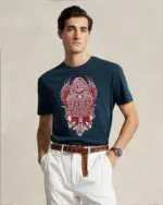 vHarley DavidSon - Front Printed Design T-Shirt - Green