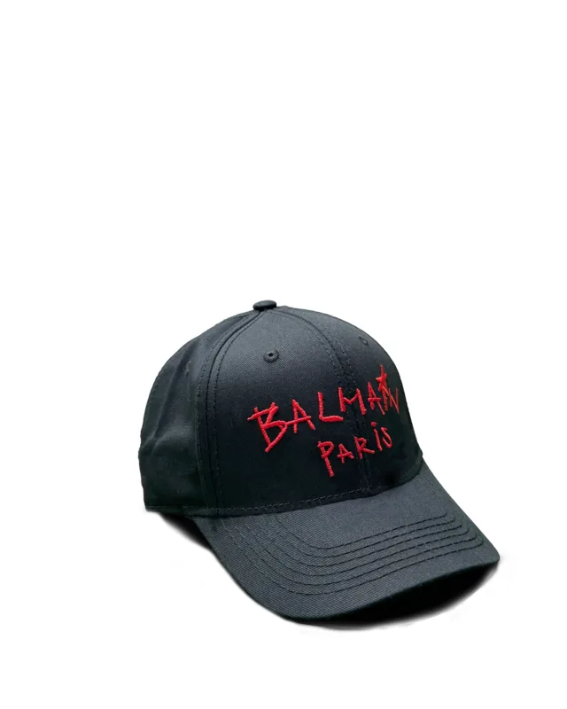 Balmain Paris Black Cap – Signature Luxe Edition